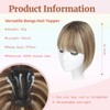 SIVOTATO Human Hair Toppers for Women with Fringe 10 Inch