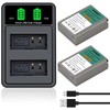 BLN-1 Battery 2 Pack and Dual Charger for Olympus BLN-1,