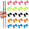 100 Pcs Reusable Chopsticks Helper Multicolor Plastic Practice Chopstick Trainer