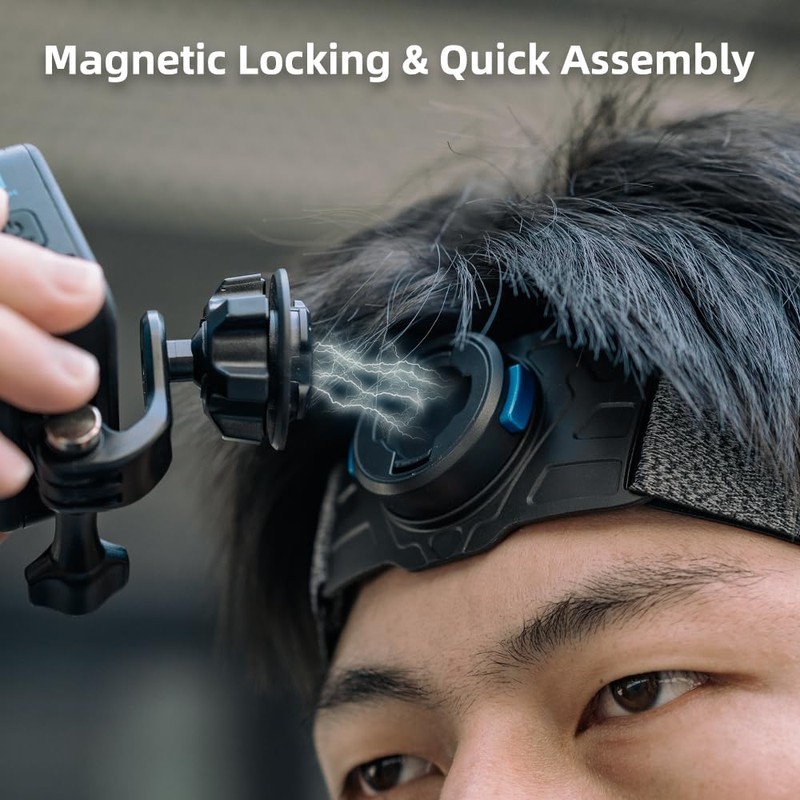 SUREWO Universal Magnetic Quick Release Head Strap Mount for Go