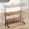 Armocity Height Adjustable Standing Desk with Power Outlets, 39" Manual