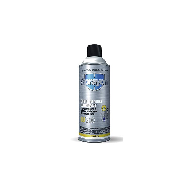 Sprayon LU200 Dry Film Moly Lubricant 11 oz Aerosol SKU