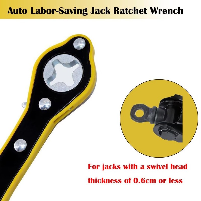 ANBOO Automotive Scissor Jack Ratchet Wrench, Auto Labor-Saving Jack Ratchet