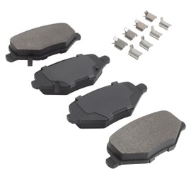 QUALITY-BUILT Premium Semi-Metallic Rear Brake Pads (1001-1719M) Compatible with Chrysler Town & Country 2016-2014, Dodge Grand Caravan 2016-2012, Journey 2012, Ram C/V 2015-2013 & More