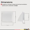 Steinberg14 Dryer Vent Cover Outside 6 inch - ABS Plastic