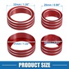 X AUTOHAUX Car Console AC Audio Volume Knob Ring Cover