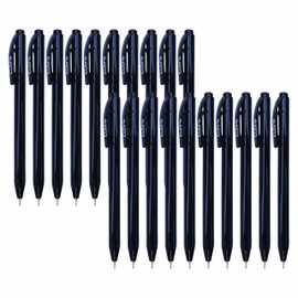 CLARO Trion SRT Retractable Ballpoint Pens, BLACK, Fine Point (0.7mm), Pack of 50, Smooth Ball Pens, Perfect for School Office Home Everyday Use