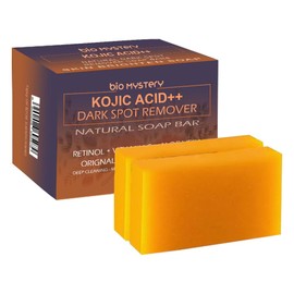 Bio Mystery Kojic Plus Plus Beauty Soap Bars with Retinol, Aloe vera, Turmeric - 100g, 2 Bars Per Pack