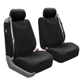 FH Group FB351102 Fundas de asiento integradas multipropósito para cinturón de seguridad (negro) juego delantero – ajuste universal para coches, camiones y SUV