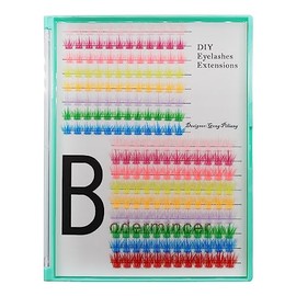 Bodermincer Bandeja XXXL de 204 piezas, 9 colores, mezclanegro, longitudes mixtas, extensiones de pestaas, 1012 mm, 12-14 mm y 1416 mm. Pestaas...    