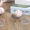 18 Pcs Plastic Sphere Stands Round Baseball Stands Clear Acrylic