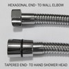 HOMYEP Flexible Shower Hose Stainless Steel Handheld Shower Head Attachment