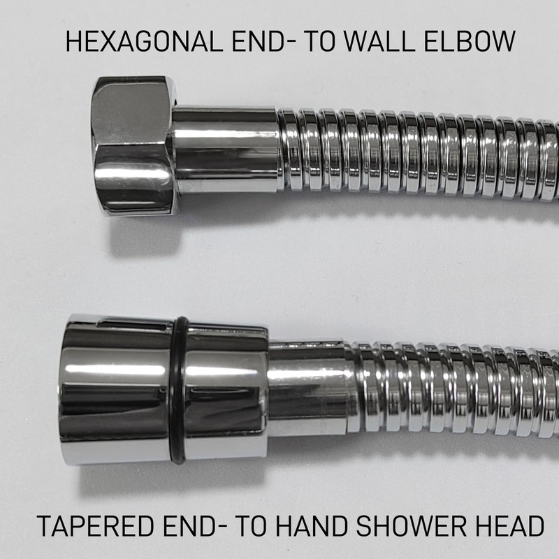HOMYEP Flexible Shower Hose Stainless Steel Handheld Shower Head Attachment