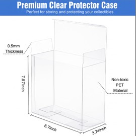 Jetec 10 Pack Elite Trainer Box 7.87 x 6.7 x 3.74 Inch Protector Case 0.50mm Thick Clear Display Booster Box Case for ETB Storage Collectors Gift Cards
