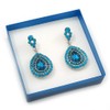 Avalaya Plastic Jewellery Box – Blue Gift Case for Earrings,