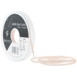 Berisfords Double Satin Ribbon, Peach, 3 mm