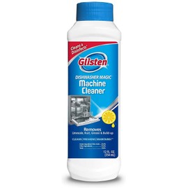 Glisten Dishwasher Cleaner & Disinfectant, Removes Limescale, Rust, Grease and Buildup, All-Natural, Fresh Lemon, 3-Pack (DM06N)