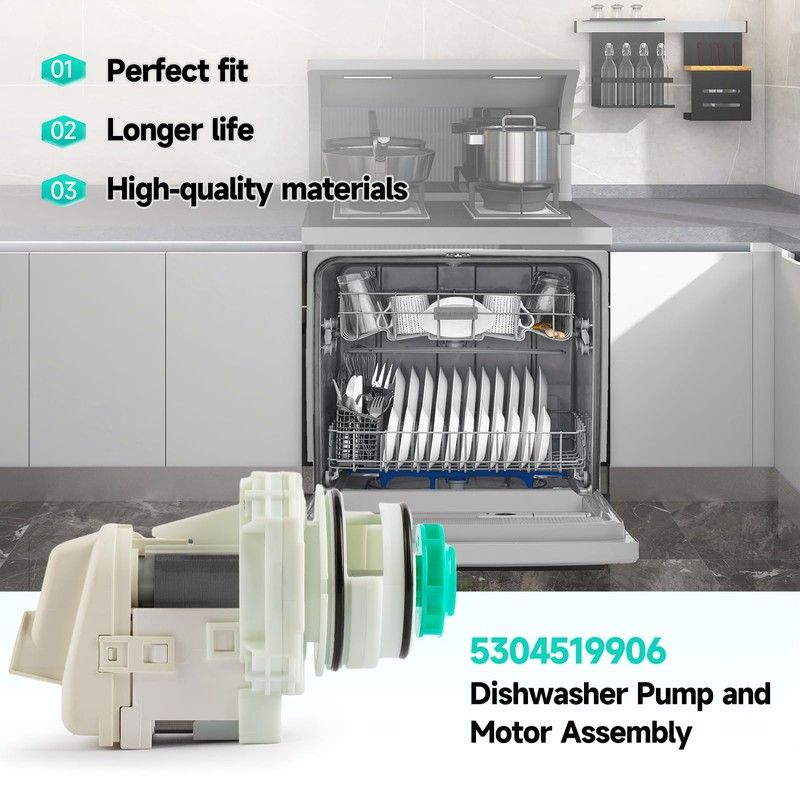 5304519906 blp11-2 Dishwasher Pump and Motor Assembly Compatible with Frigidaire