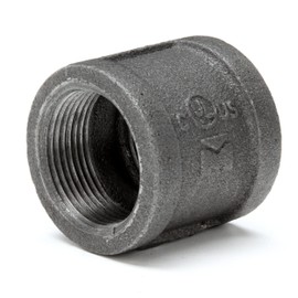 PlumberStop - 1/4 BLACK COUPLING, Black Iron Malleable Pipe Fittings, Steel For Heating Industrial Residential Commerical Plumbing