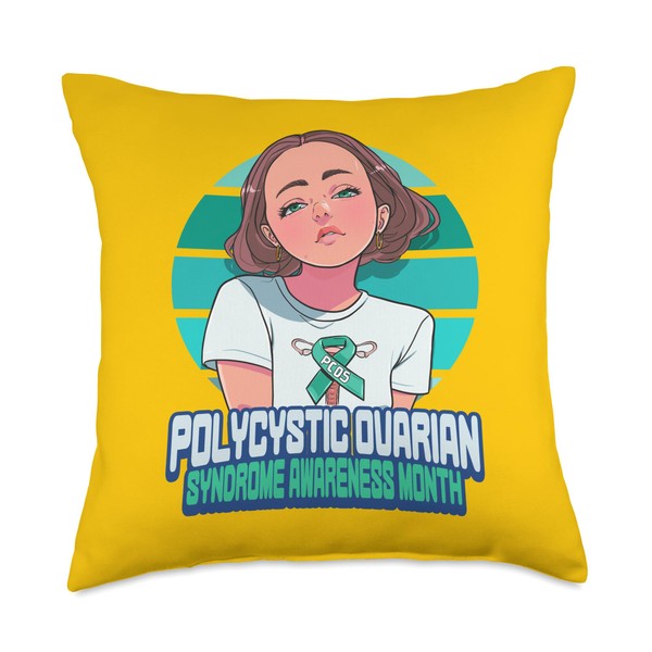 Polycystic Ovarian Syndrome Awareness Month PCOS Support Throw Pillow