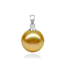 Schmuckwilly sea shell pearl pendant - Tahiti south sea shell pearl pendant for woman golden dma4002-w (16mm)