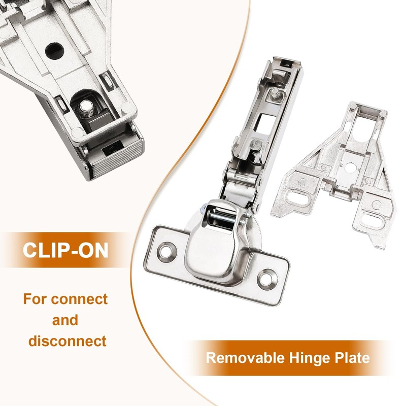 Probrico 2 Pairs(4 Pack)Kitchen Cabinet Hinges for Face Frame Cabinet