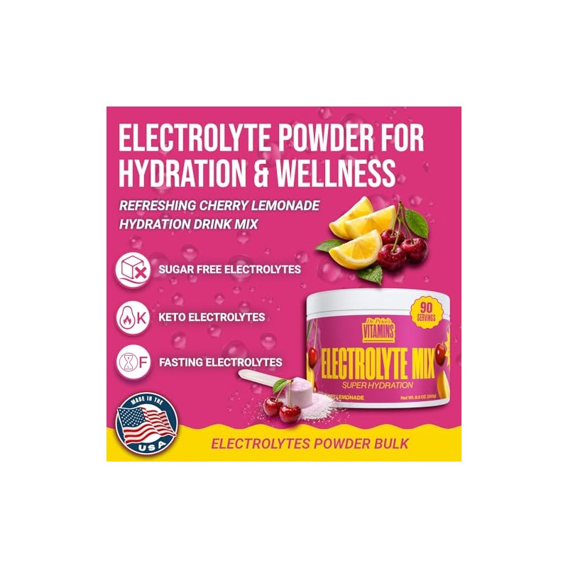 Dr. Prices Vitamins- Electrolitos en Polvo Sin Azúcar Mezcla de