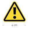 Warning Sign General Warning 15 Pack 4cm Yellow Triangle Stickers