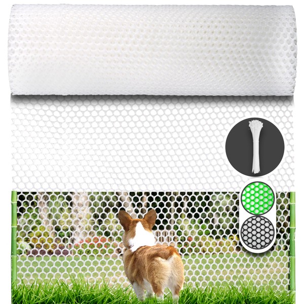 Plastic Wire Mesh Fence - Plastic Mesh 15.7IN x 19.6FT