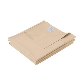 Sábana encimera de algodón, 600 hilos, 100% algodón egipcio, 1 pieza, sábana encimera fresca y transpirable, resistente a las arrugas, a la decoloración, a las manchas (beige profundo)