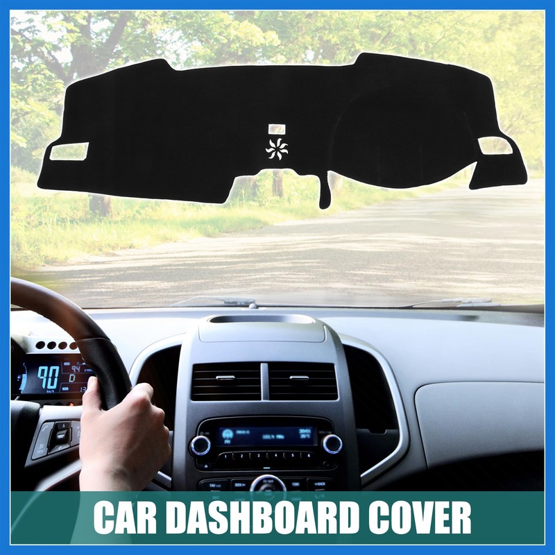 VekAuto Car Dashboard Cover Black Polyester for Honda Civic 2020-2023