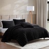 Riverbrook Home Everett Faux Fur 4-Piece Comforter Set, Full/Queen, Black
