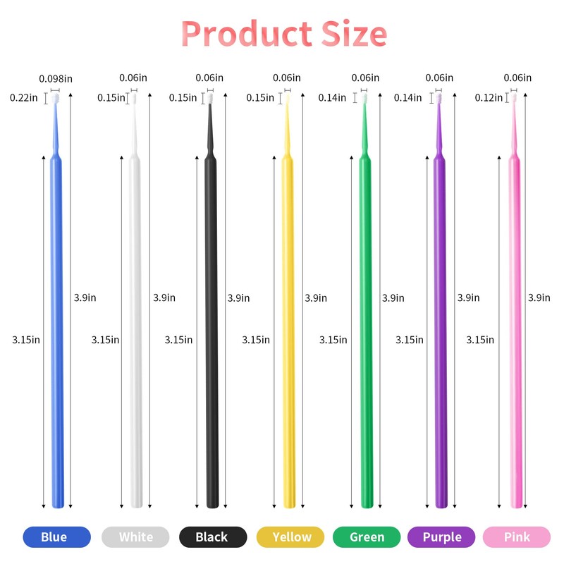 200PCS Disposable Applicator Brushes, Annhua Application Brushes for Makeup, Eyelash