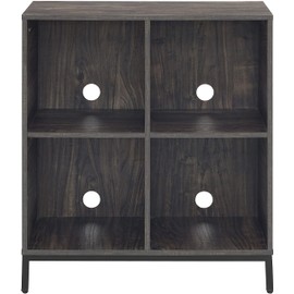 Crosley Furniture Jacobsen Record Storage Cube Bookcase, Brown Ash