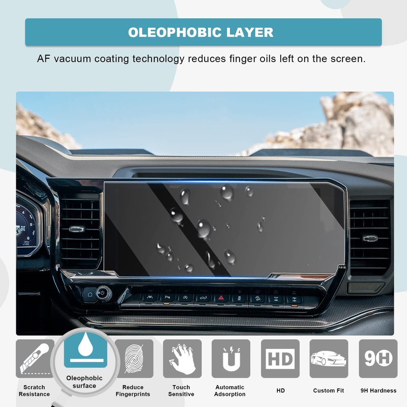 CDEFG 2022-2025 2026 Silverado Sierra Screen Protector for 2024 2025