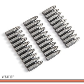 VESTTIO Phillips Bits Set, #2 PH2 Screwdriver Bits Set, Drywall Insert Bits, 30PCS 1 Inch Length, 1/4 Inch Hex Shank, S2 Alloy Steel, for Screwdriver Drill Driver, with Storage Case