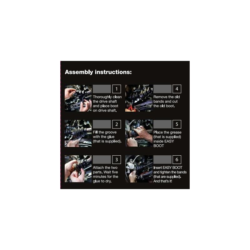 Hippored easyboot 1 Piece - kit Split cv Boot (80mm)