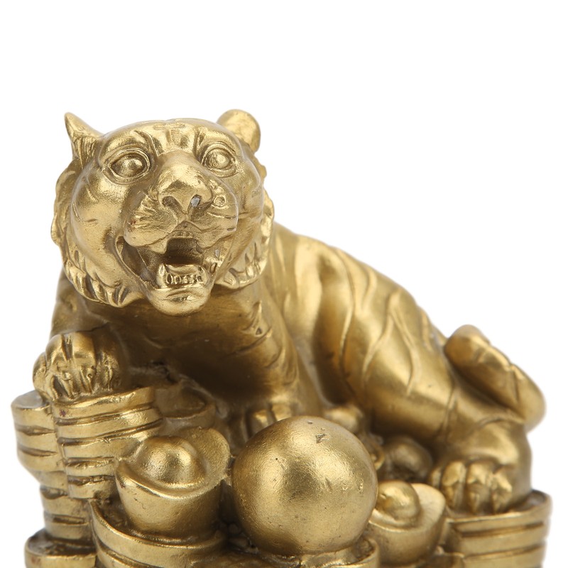 Brass Tiger Statue Sturdy Durable Brass Attract Wealth Fortune Easy