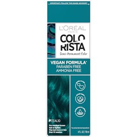 L'Oreal Paris Colorista Tinte de cabello semipermanente para morenas, verde azulado
