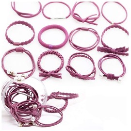 Hair Rubber Adult Hair Rubber Set of 12 Hair Clips, Stylish, Adult, Simple, Presslet, Elegant, Cute (Purple)