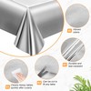 EOGRFW 4 Pack Silver Foil Tablecloth,54 x 108 Inch Rectangle