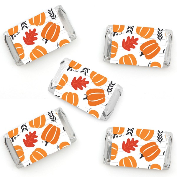 Big Dot of Happiness Fall Pumpkin - Mini Candy Bar