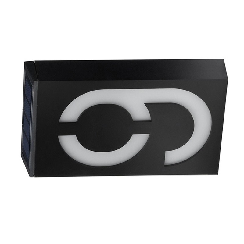 Solar House Number Solar Powered 1000mAh Rechargeable LED Illuminated Address