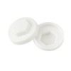 400 Pack White 8mm Roofing Screw Caps – Durable Plastic