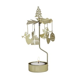 Tea Light Holder - Rotating Light - Rotating Tea Light - Christmas Mix Gold - Pluto Produkter - Hanna's Laden
