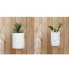AuldHome Design Wall Hanging Baskets (White, Set of 2); Woven
