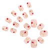 24Pcs Valentine's Day Press on Nails Short Oval Fake Nails