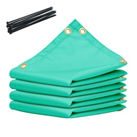 Royal Shade 2' x 14' Turquoise Custom Size Waterproof Shade Cloth Dog Kennel Shade with Grommets - 90% Sunblock, Durable Mesh Fabric Tarp for Fence Privacy Screen, Greenhouse, Coop & Pet Playpen