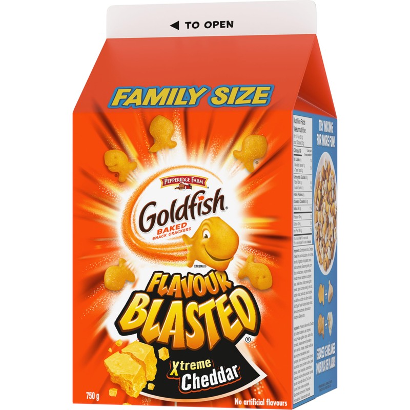 Pepperidge Farm Goldfish Flavour Blasted Xtreme Cheddar Crackers, 750g/26.5 oz.,