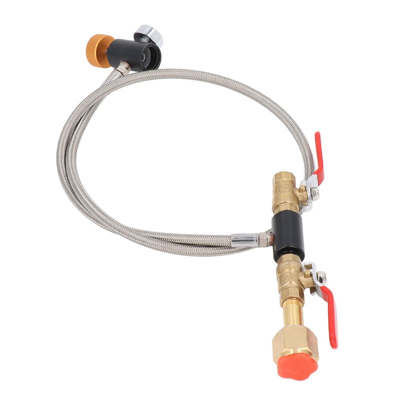 CGA320 G1/2 Cylinder Refill Adapter Dual Valve CO2 Tank Adapter